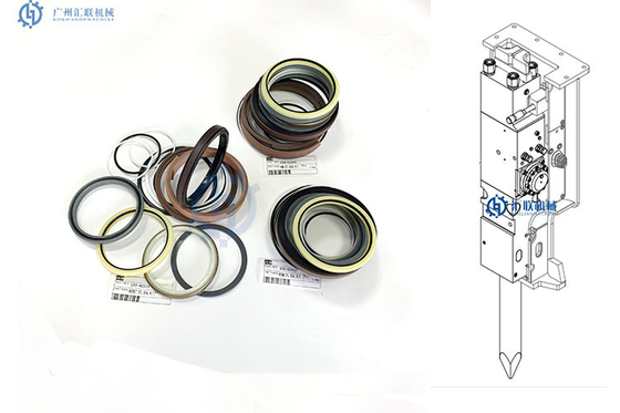 Niêm phong dầu máy xúc JS205 Boom Cylinder Seal Kit Bộ phận sửa chữa máy xúc