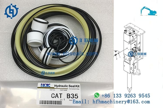 Anti Aging CAT B35 Hydraulic Cylinder Rebuild Kits Oil Sealing Sets OEM / ODM Available